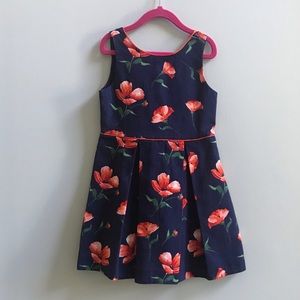 Janie And Jack Blue Floral Dress, Size 6.